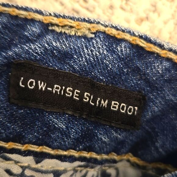 Rue21 Blue Skinny Jeans with Faded Wash - Picture 5 of 7